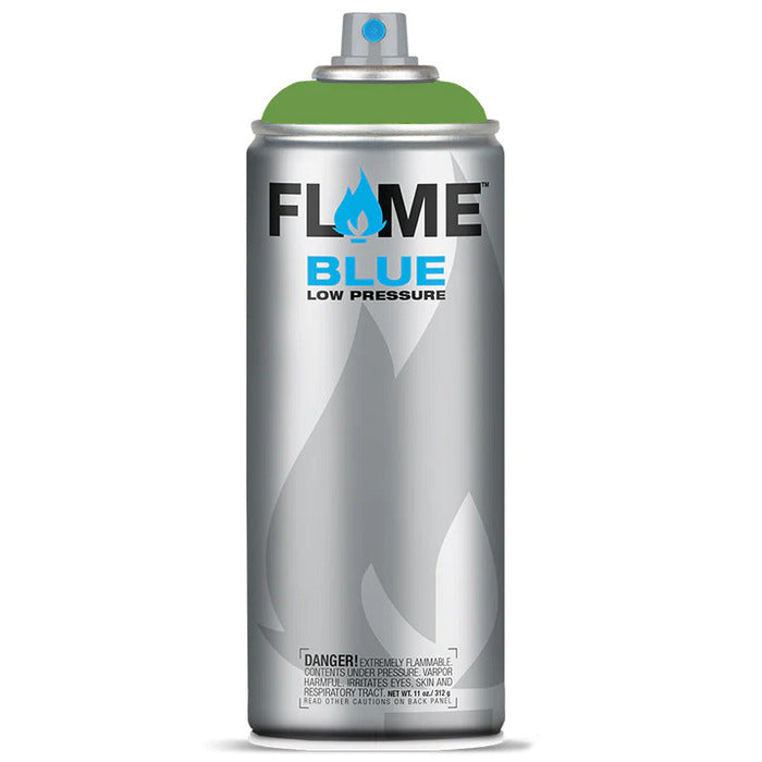 Flame Blue Spray Paint 400ml - Cool & Neutral Tones - Front View Of Fern Green
