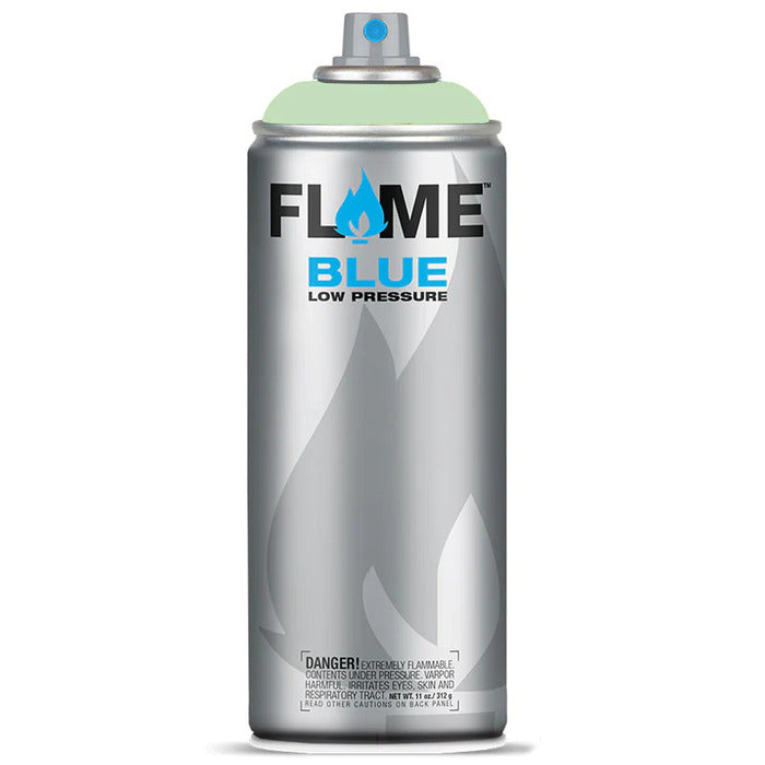 Flame Blue Spray Paint 400ml - Cool & Neutral Tones - Front View Of Menthol Pastel