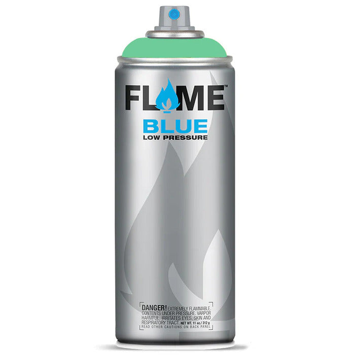 Flame Blue Spray Paint 400ml - Cool & Neutral Tones - Front View Of Menthol