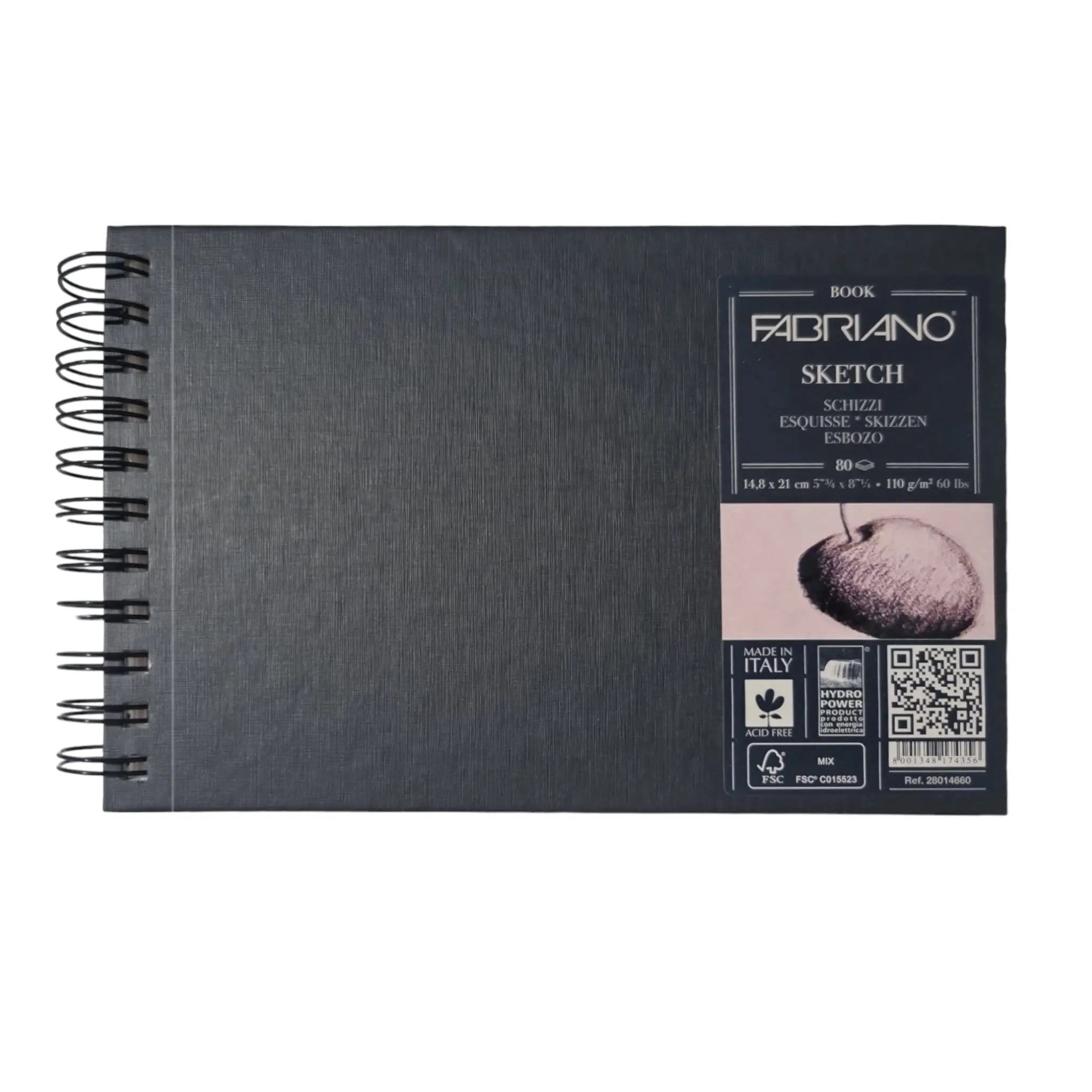 Fabriano Artist Sketchbook Spiral Bound 110 GSM Canvazo