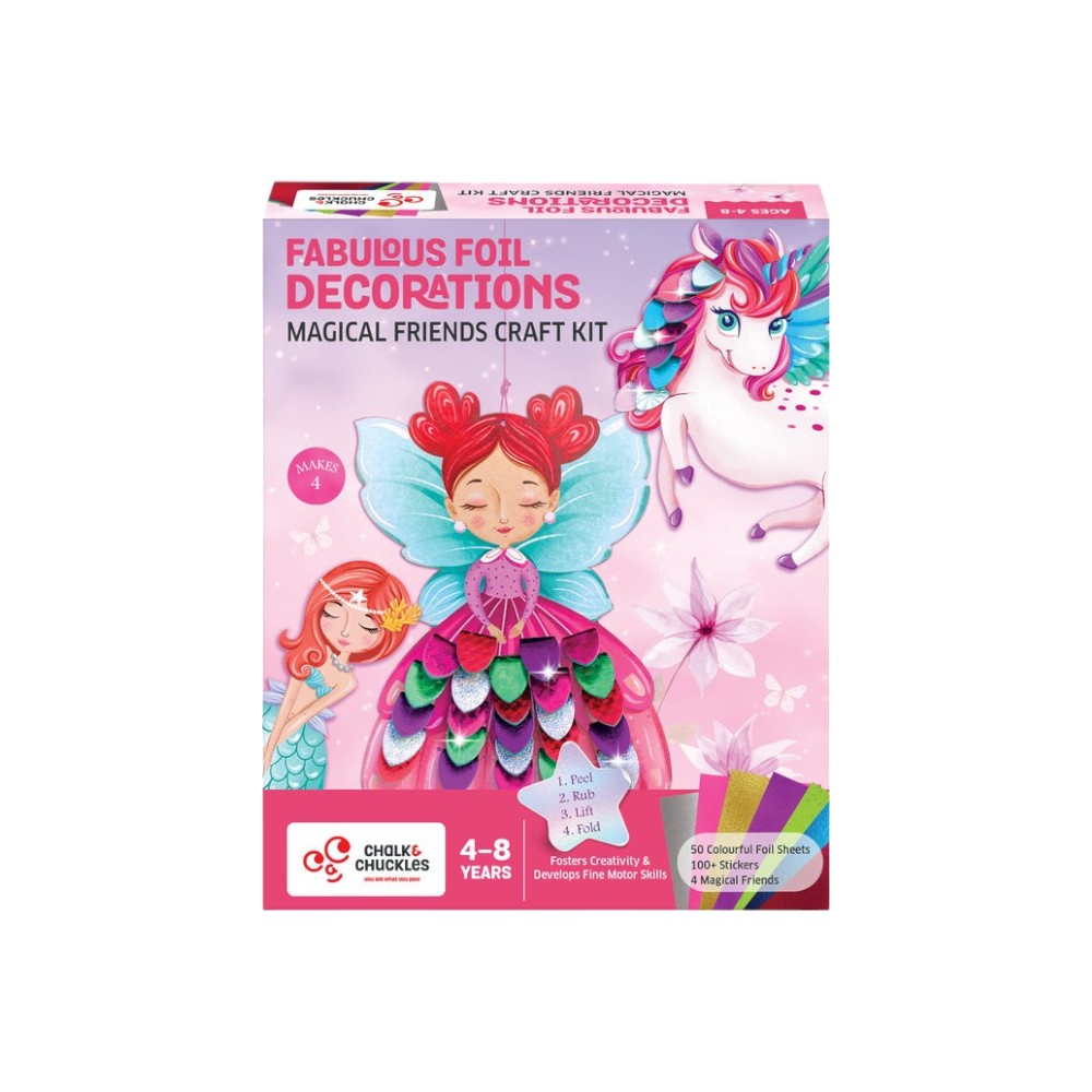 Chalk And Chuckles Fabulous Foil Decorations Kit - Magical Friends Canvazo