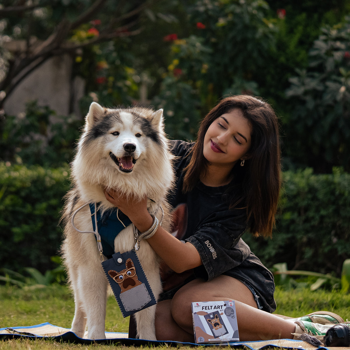 iCraft Felt Dog Pouch Craft Kit for Kids - Stitch & Create iCraft