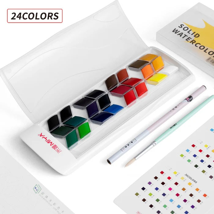Himi Miya Rhombus Solid Watercolour paint sets Himi