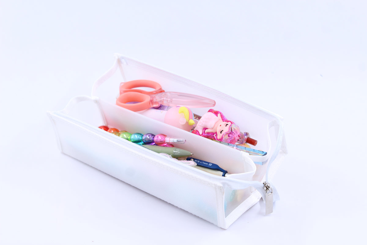 White Zip Nest Pencil Pouch Kidgets