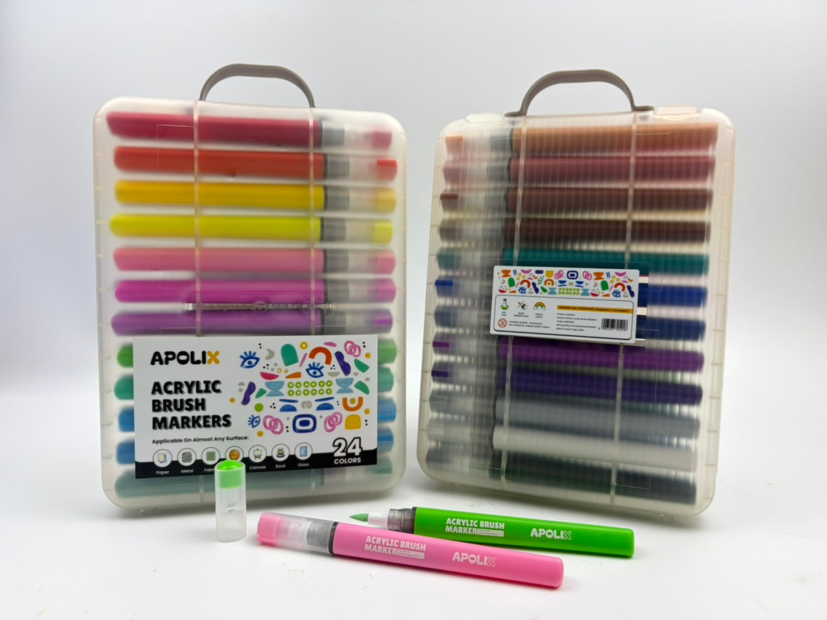 Apolix Acrylic Brush Markers - 3700