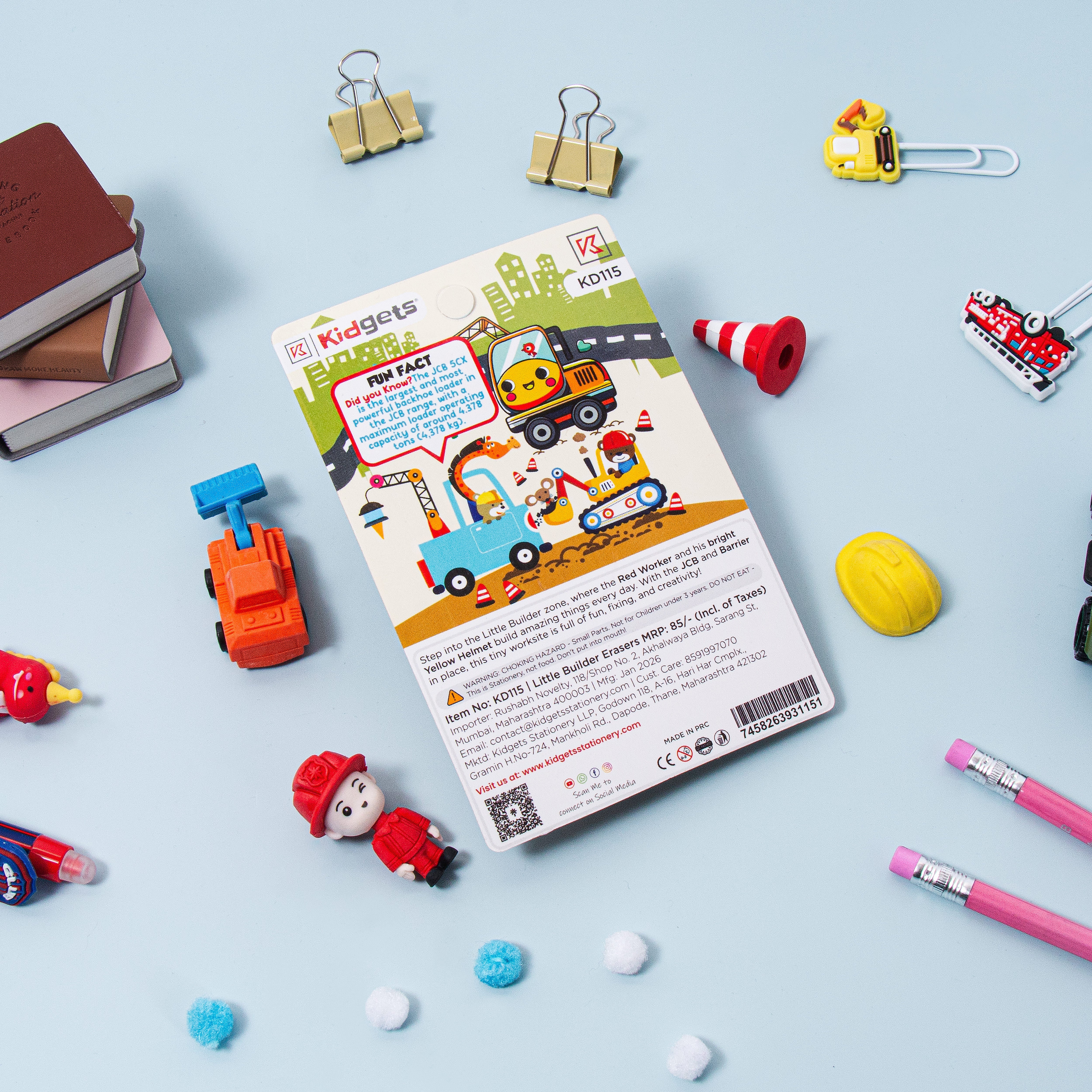 Kidgets 115 - Little Builders Erasers