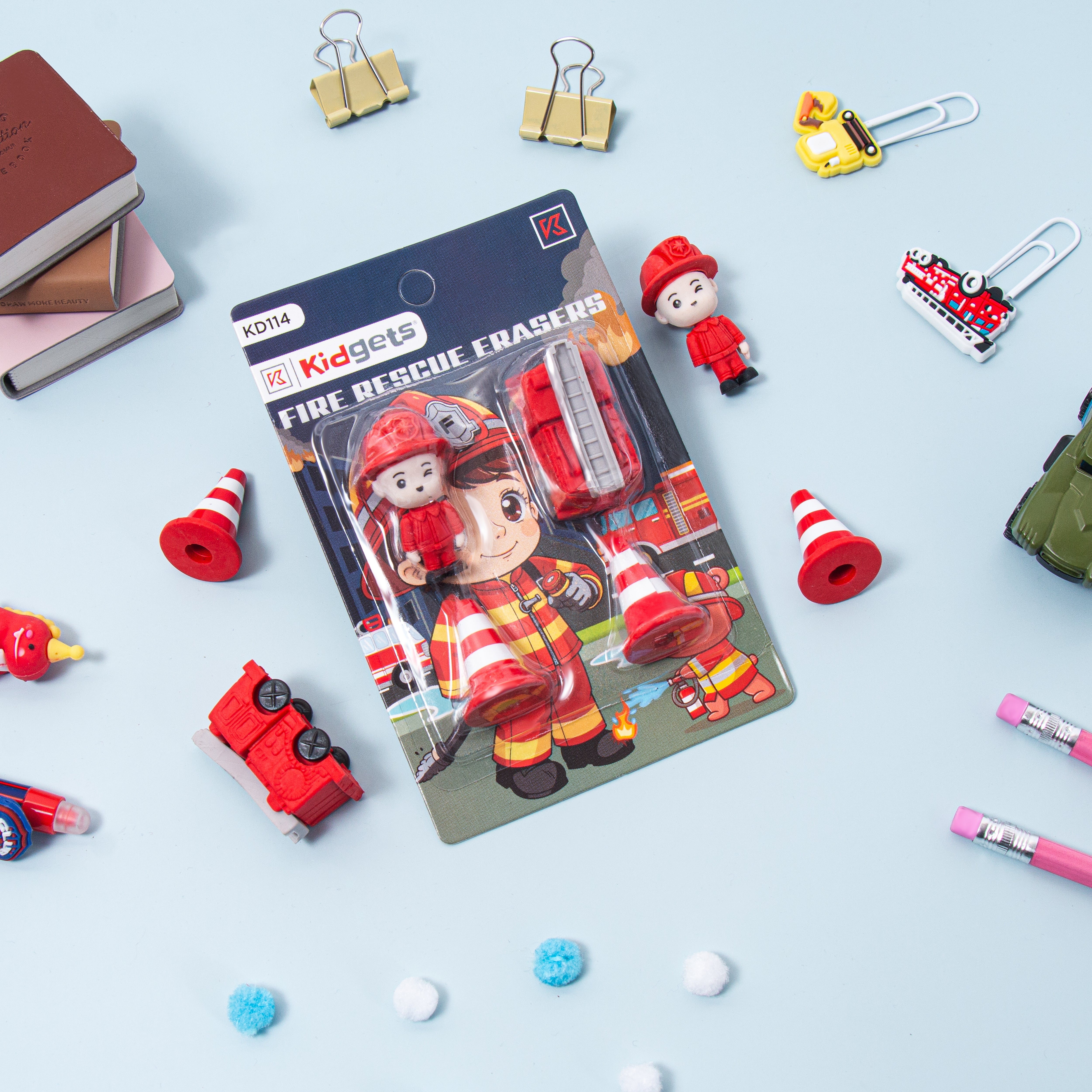 Kidgets Erasers 114 - Fire Rescue Erasers