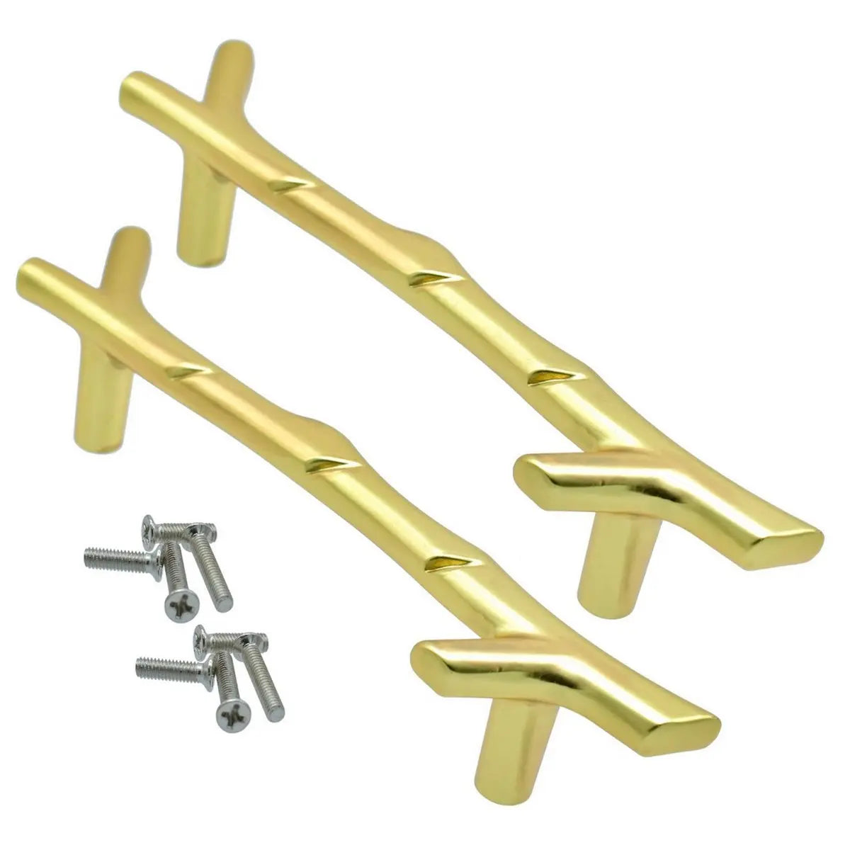 Jags Tree Branch Brass Tray Handle 96 MM Long - Pack Of 2 - Matt Gold Jags