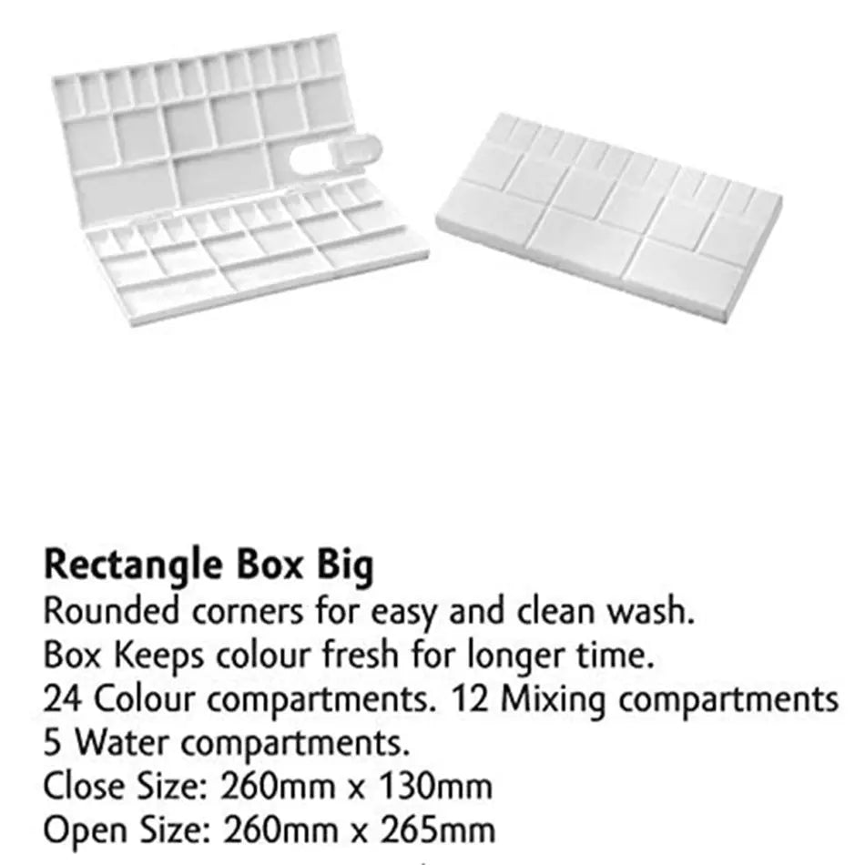 Kabeer Art 41 Wells Folding Painting Palette 12 Cms X 25 Cms
