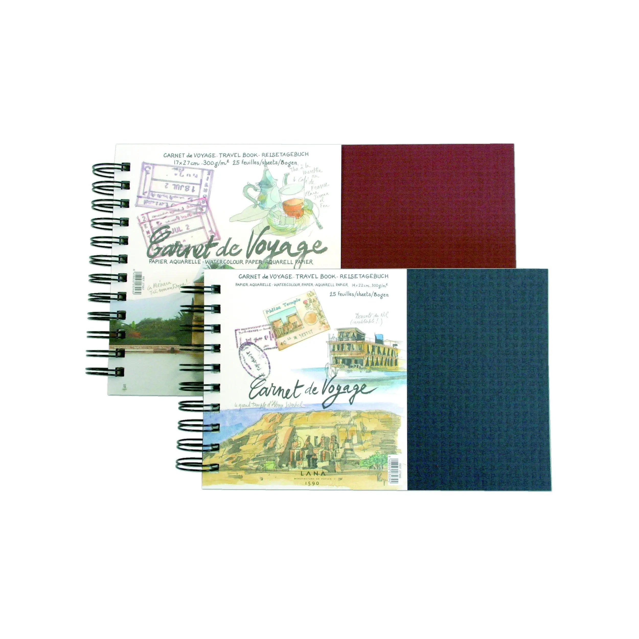Lana Watercolour Carnet de Voyage 300GSM,25% cottonrag,Spiral Bound Books(25 Sheets) Lana