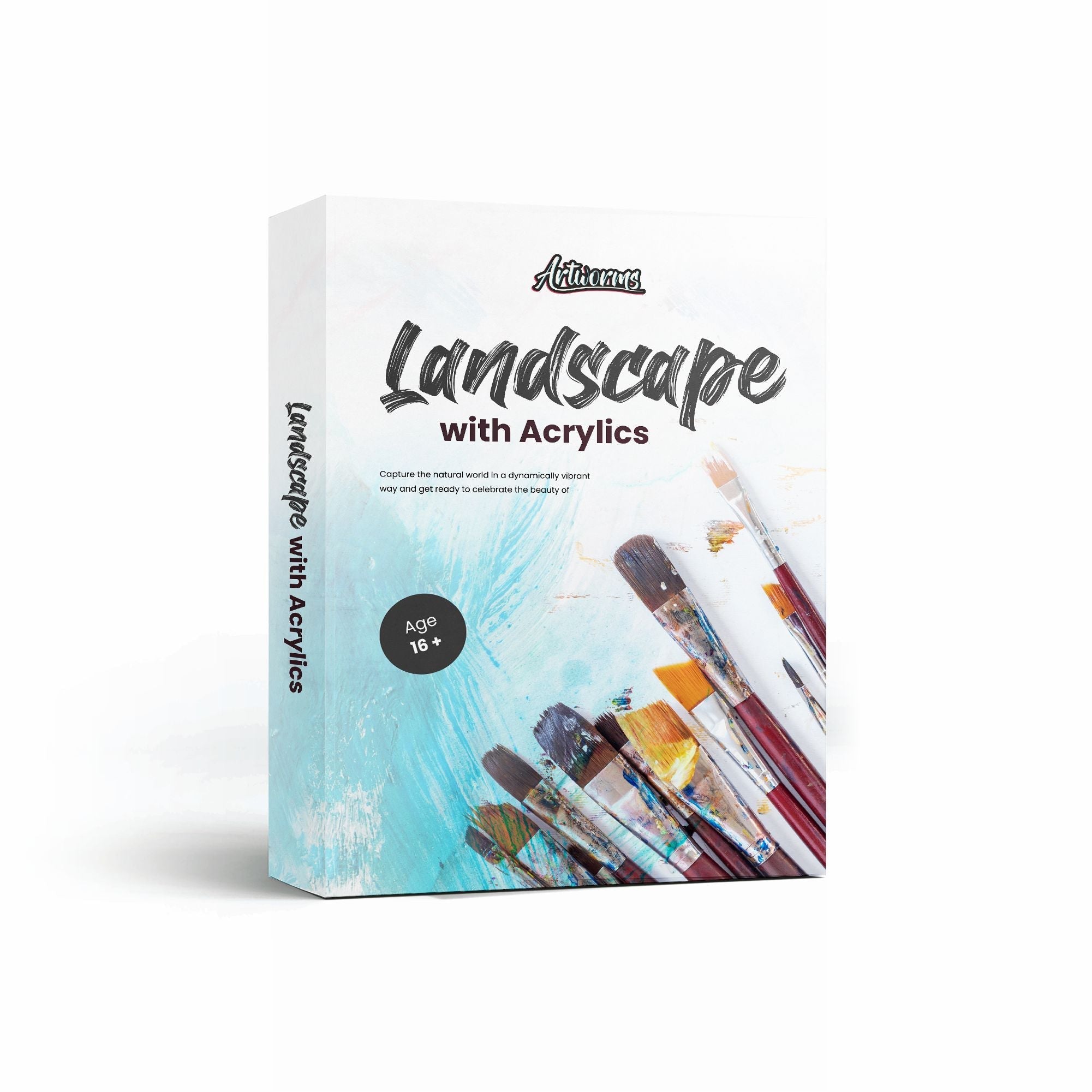 Artworms Landscape with Acrylics Kit - Complete Painting Set for Beginners Artworms