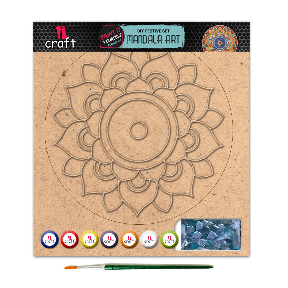 iCraft DIY Mandala Art Kit - MA001 Creative Painting Set iCraft