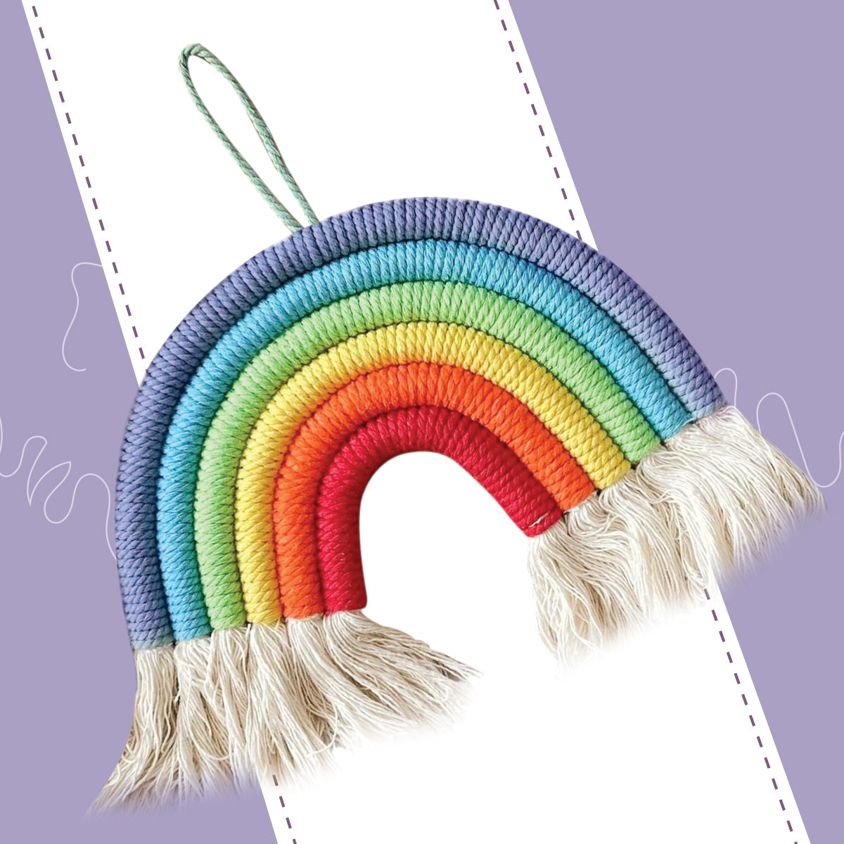 iCraft Rainbow Macrame Wall Hanging Kit for Kids & Beginners iCraft