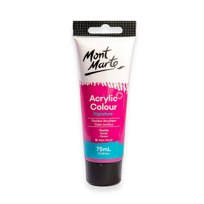 Cerise Monte Marte Acrylic Paint Tube.