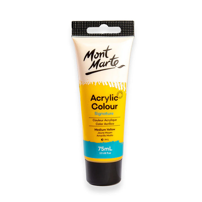 Medium Yellow Monte Marte Acrylic Paint Tube.