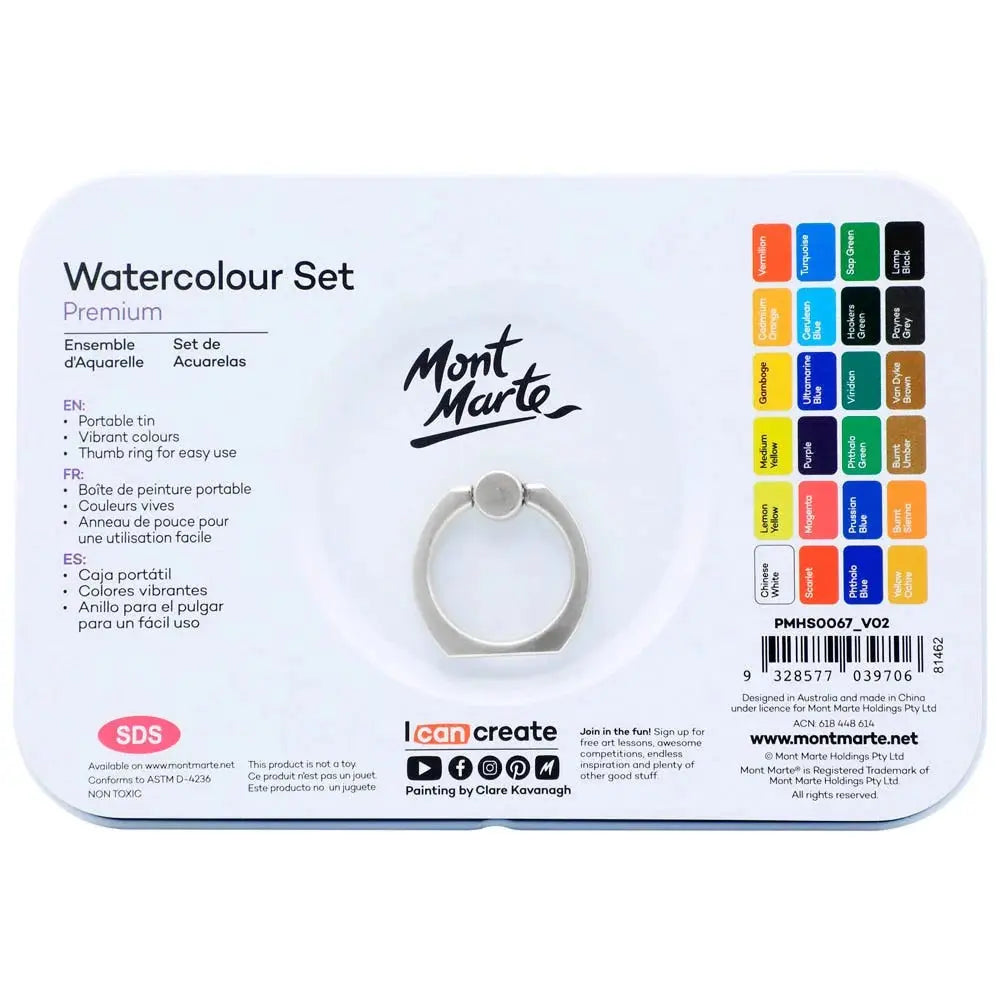 Mont Marte Premium Watercolor Pan Set Mont Marte