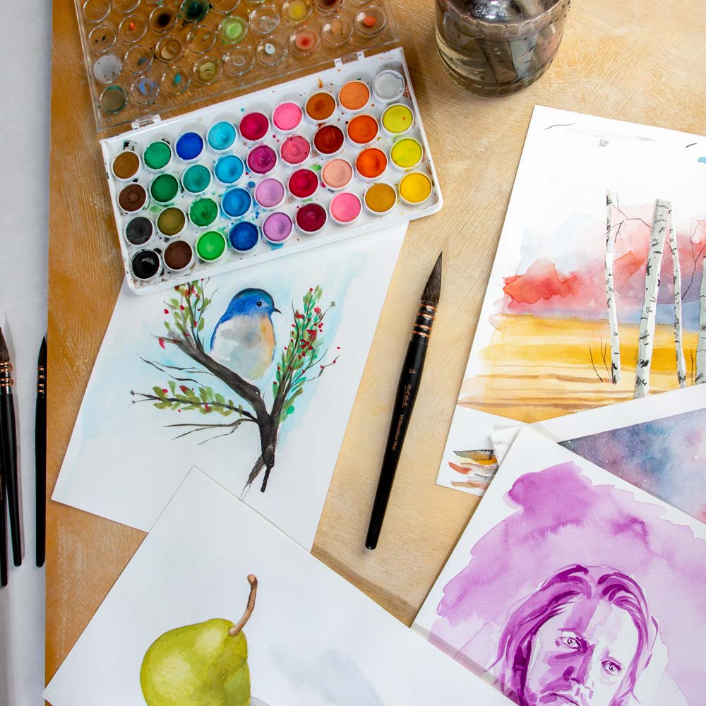 Mont Marte Watercolour Mop Brush Artiste - Choose Size