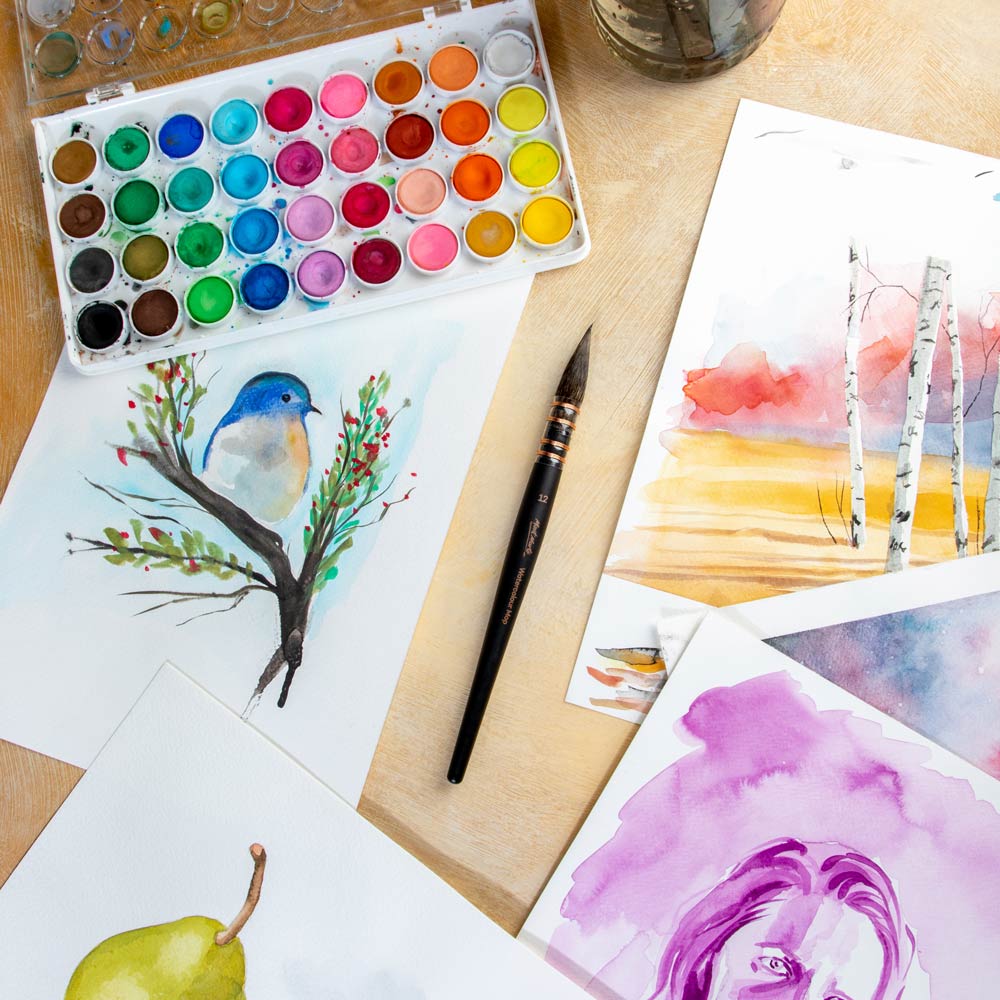 Mont Marte Watercolour Mop Brush Artiste - Choose Size