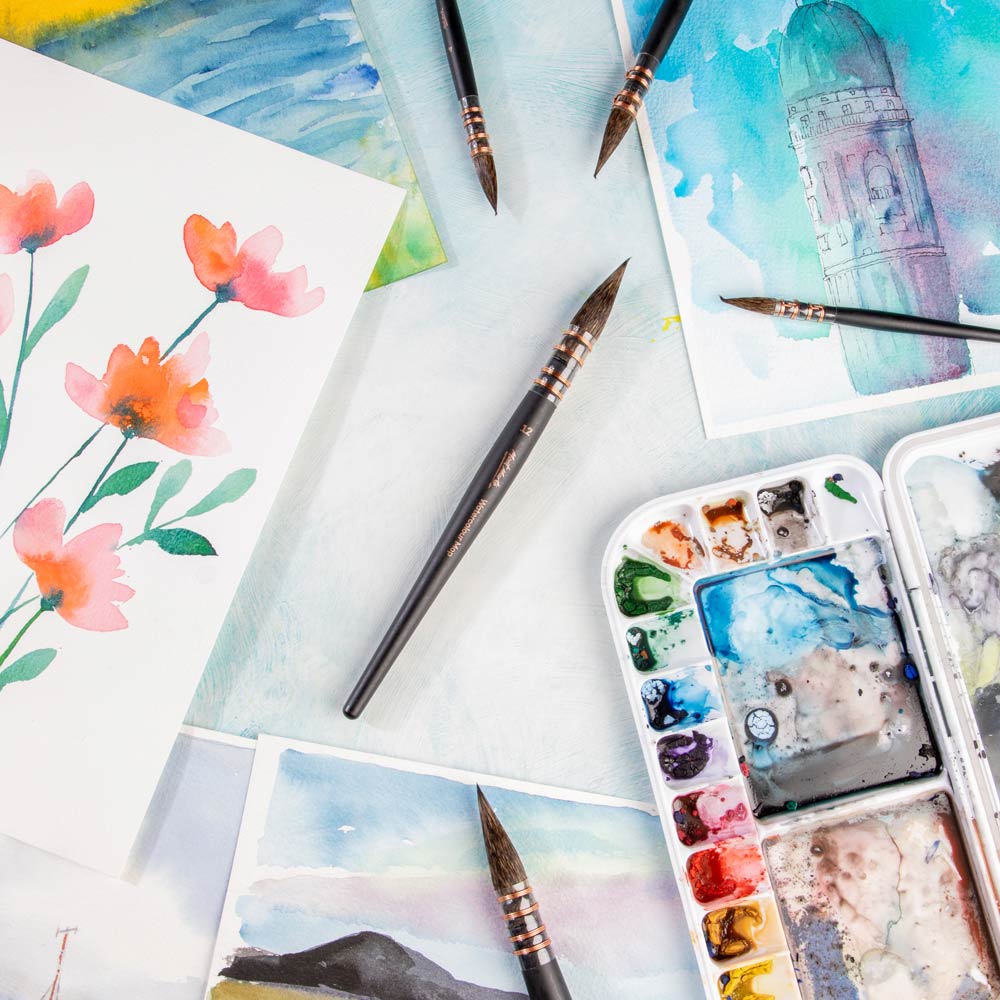 Mont Marte Watercolour Mop Brush Artiste - Choose Size