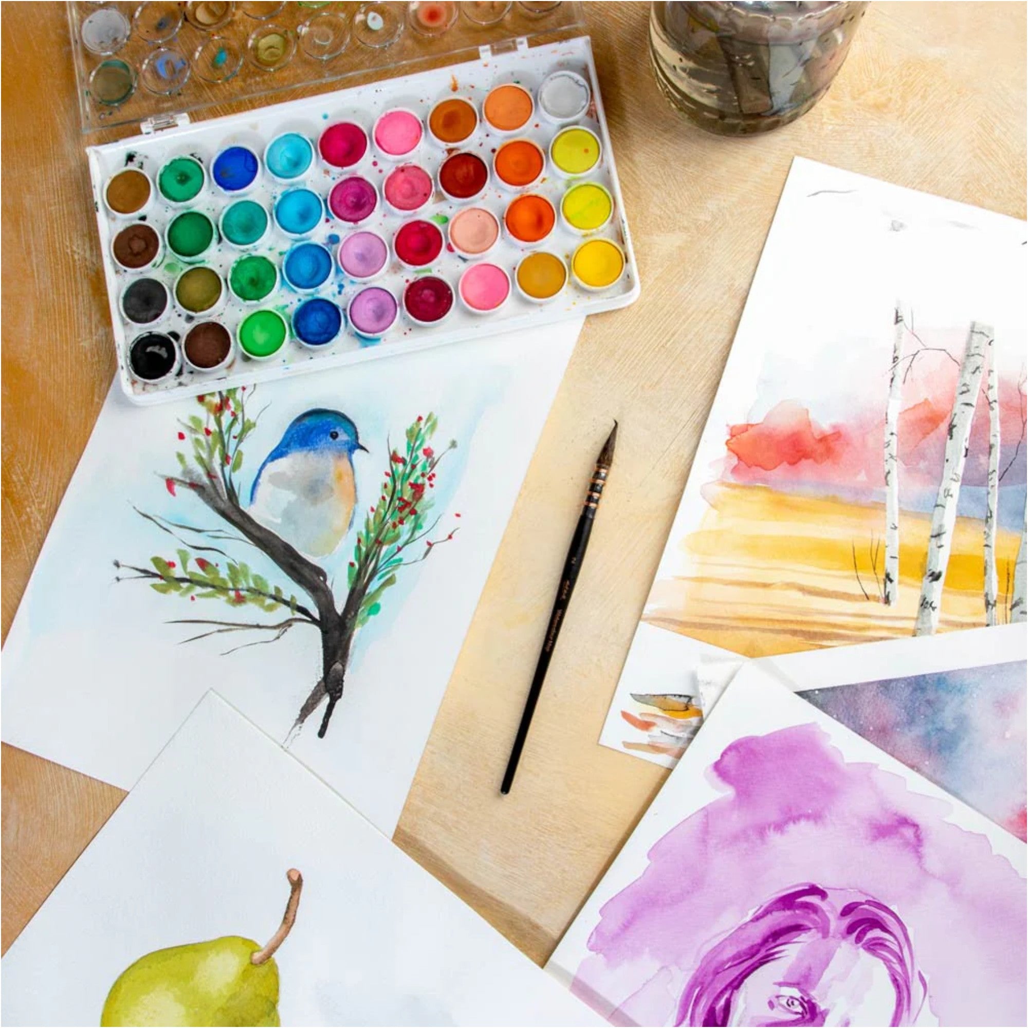 Mont Marte Watercolour Mop Brush Artiste - Choose Size