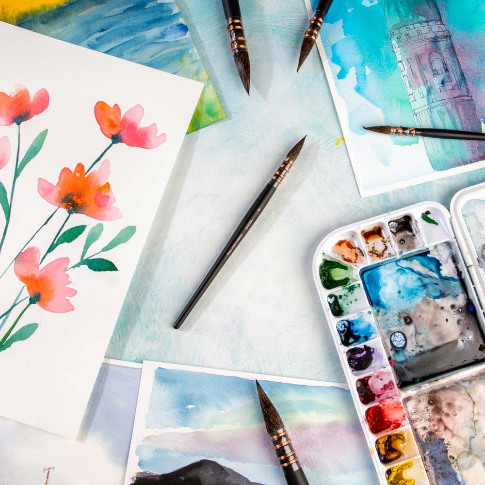 Mont Marte Watercolour Mop Brush Artiste - Choose Size