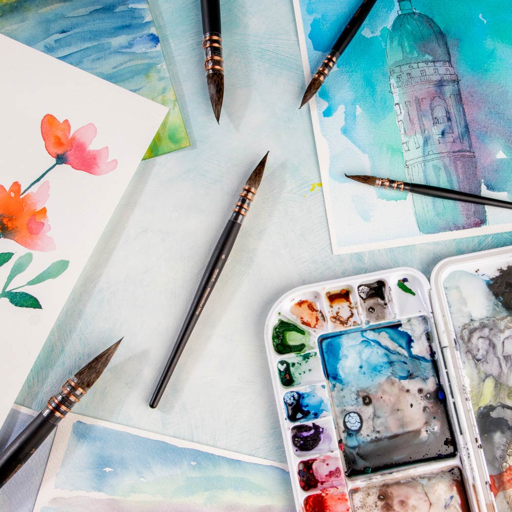 Mont Marte Watercolour Mop Brush Artiste - Choose Size