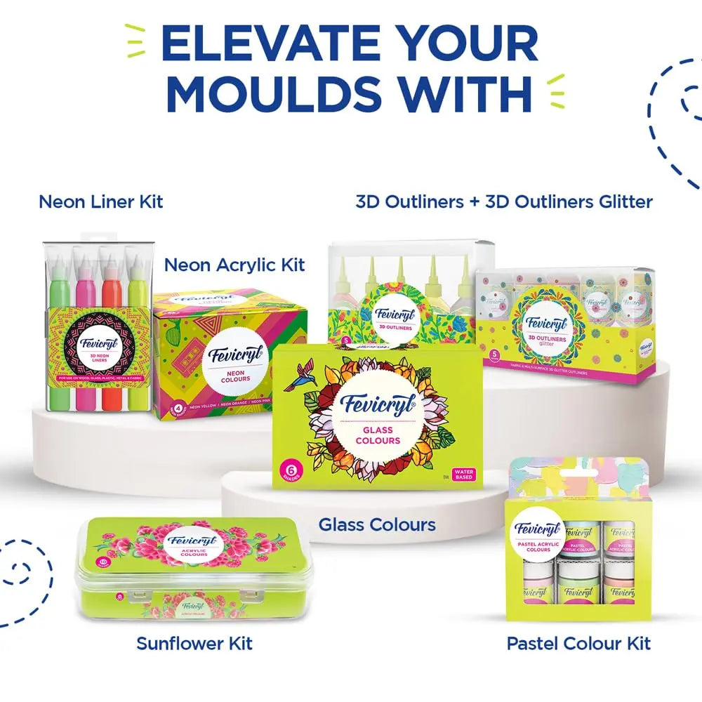 MouldIt, 900 g, Clay Set for Modelling and Plastic Palette Knife Pidilite