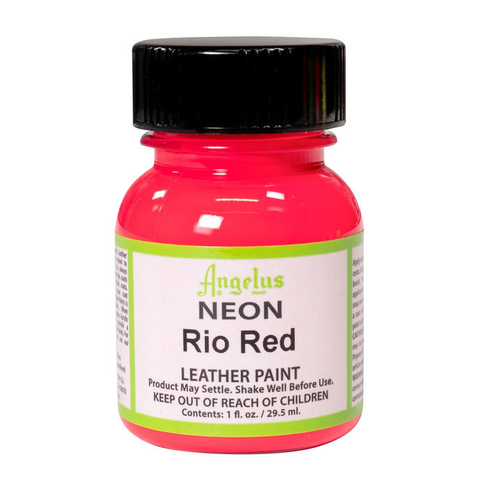 Neon Rio Red Leather Paint by Angelus 29.5ml