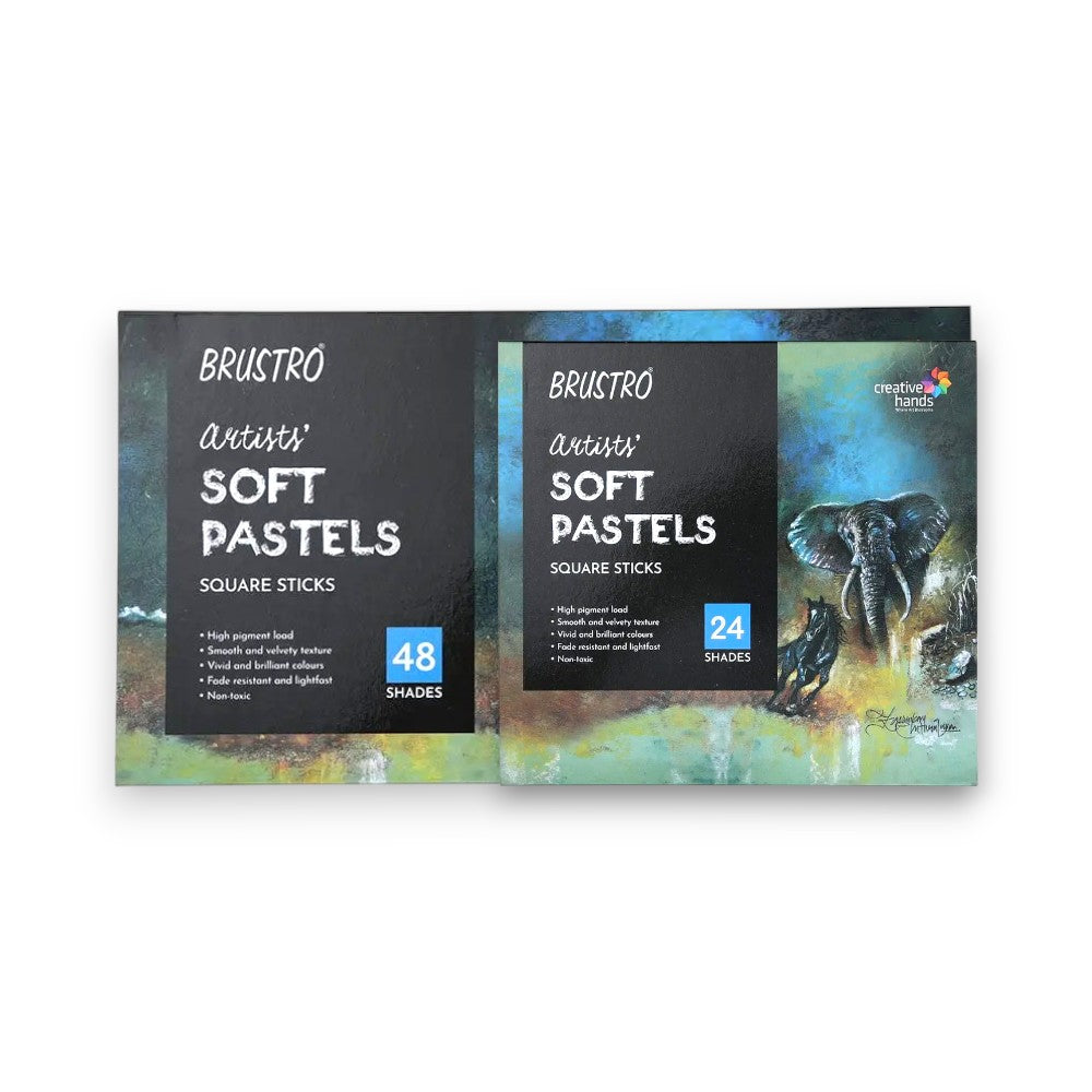 Brustro Soft Pastels Set of 24 and 48 – Assorted Brilliant Colours