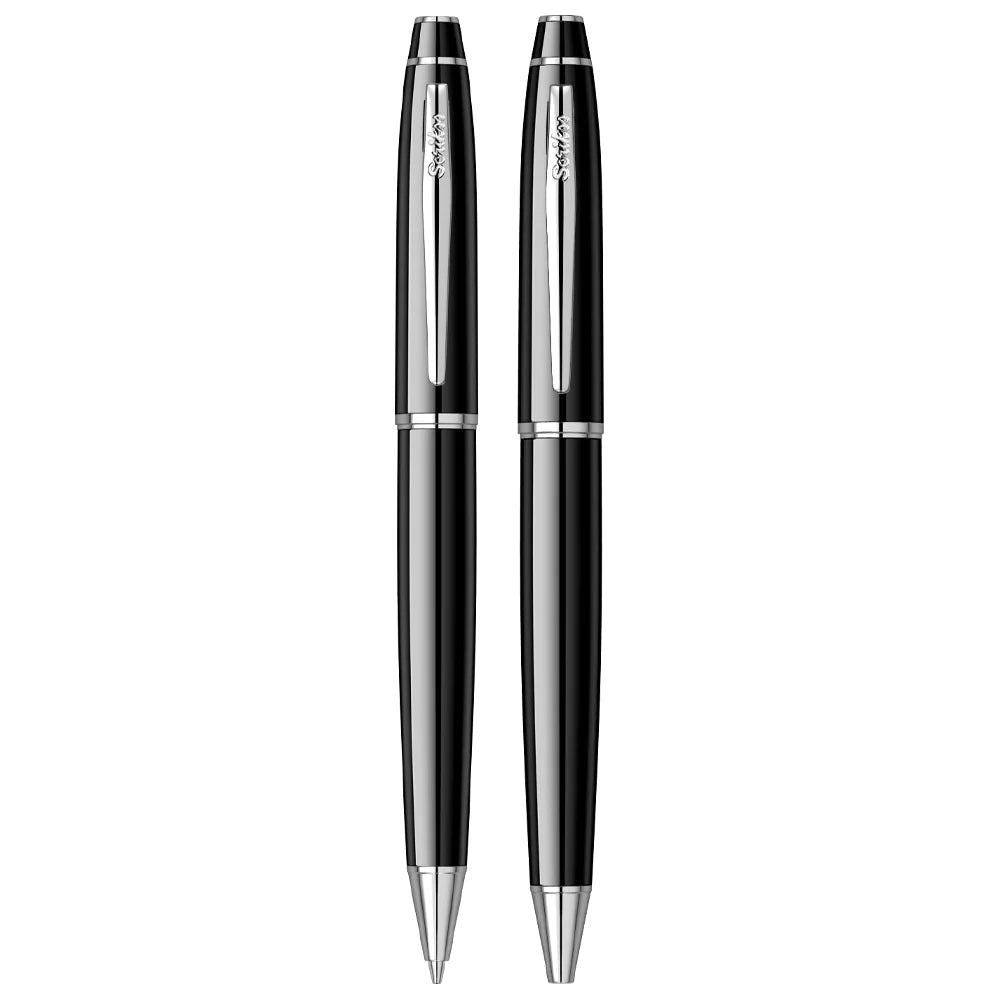 Scrikss | Noble 35 | Ballpoint Pen + 0.7mm Mechanical Pencil | Black CT Scrikss