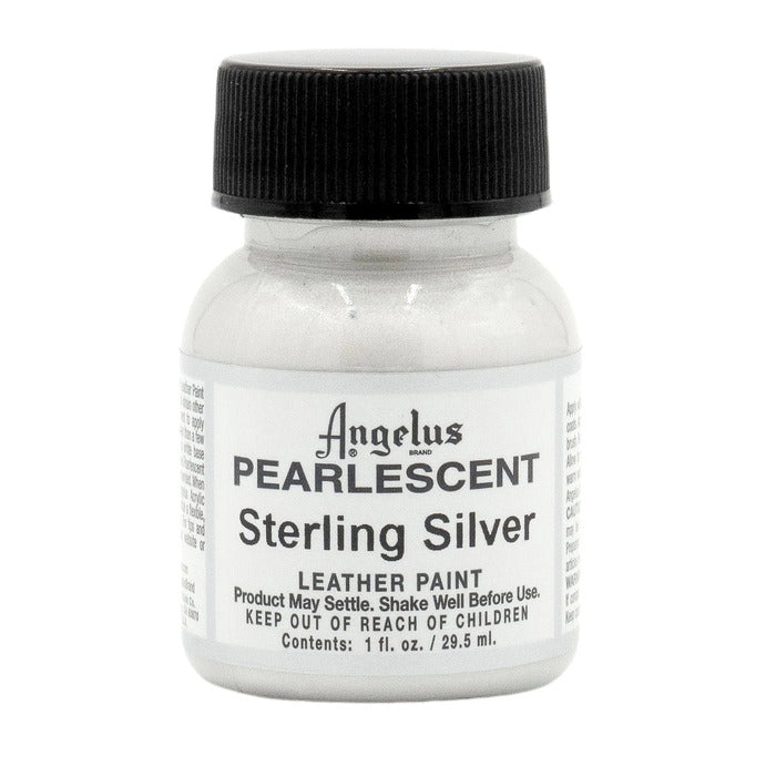 Angelus Pearlescent Sterling Silver Leather paint 29.5ml.