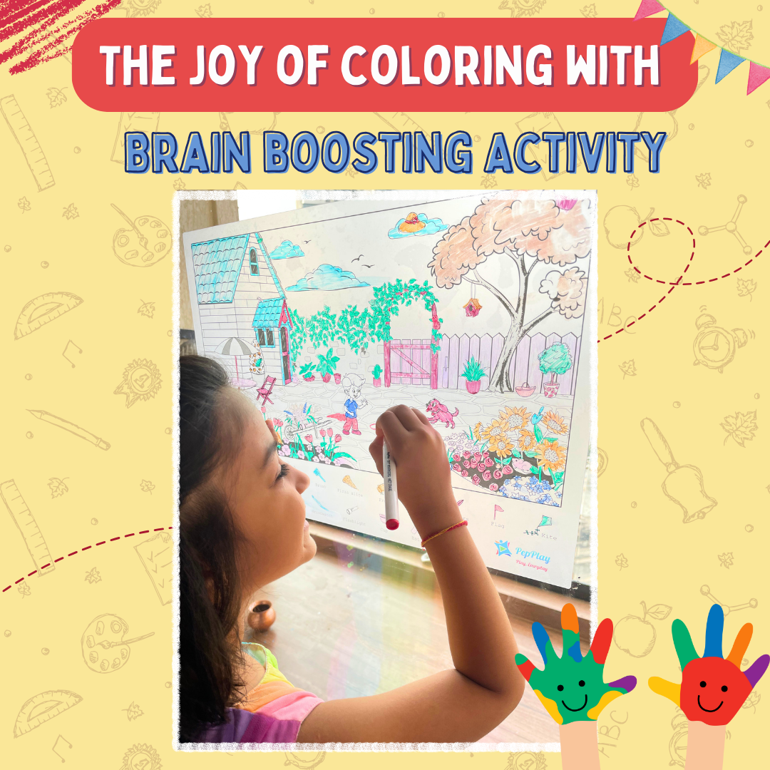 PepPlay Doodle Placemats - Find & Colour Series | Reusable Colour & Learn Fun | 3+ Years