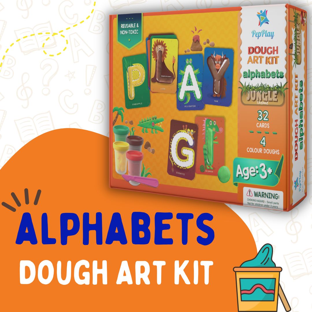 PepPlay Dough Art Kit - Alphabets | Learn Letters Through Play | 3+ Years