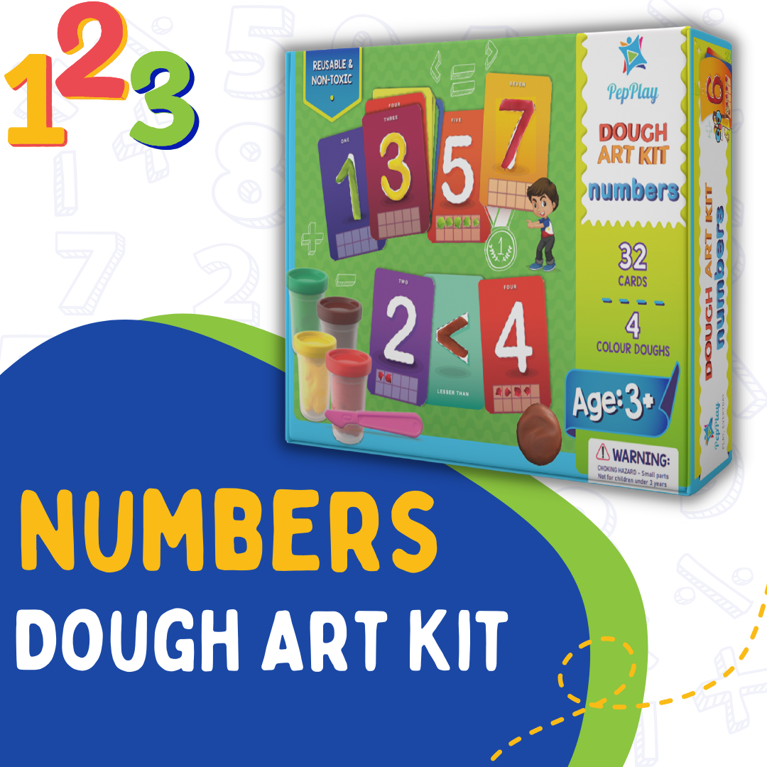PepPlay Dough Art Kit - Numbers | Learn Numbers Through Play | 3+ Years