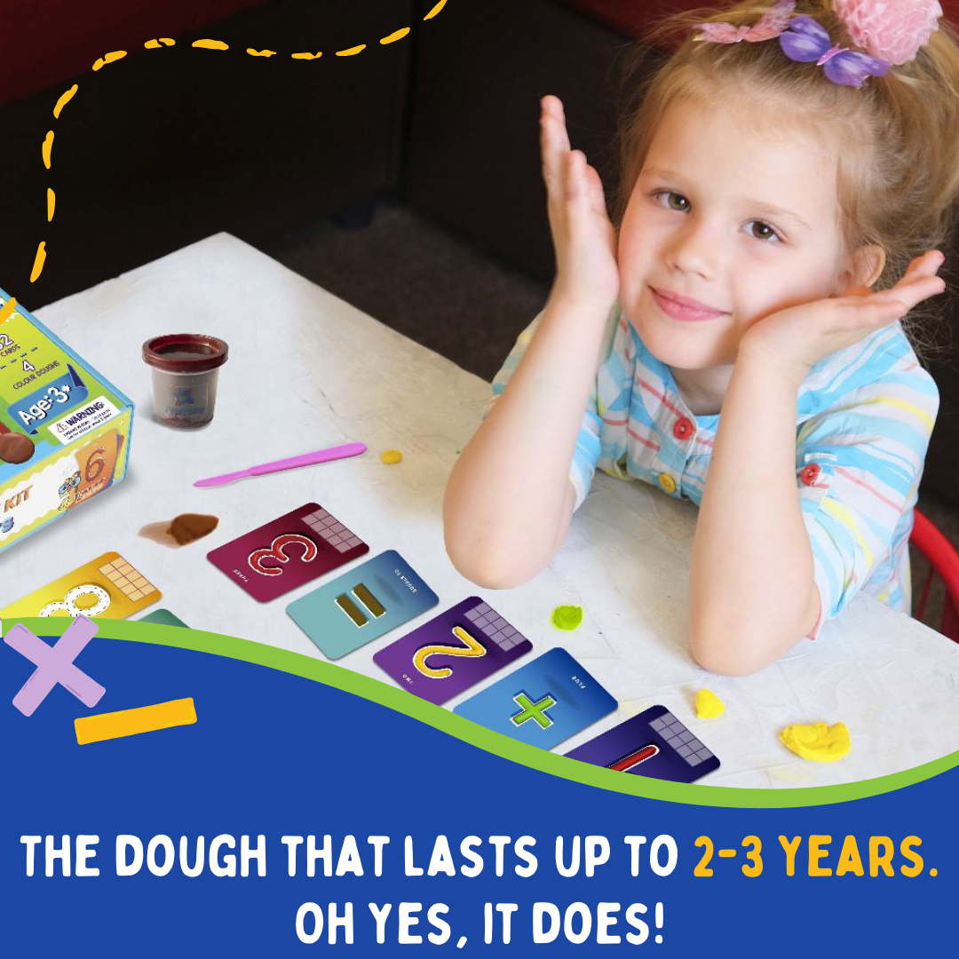 PepPlay Dough Art Kit - Numbers | Learn Numbers Through Play | 3+ Years
