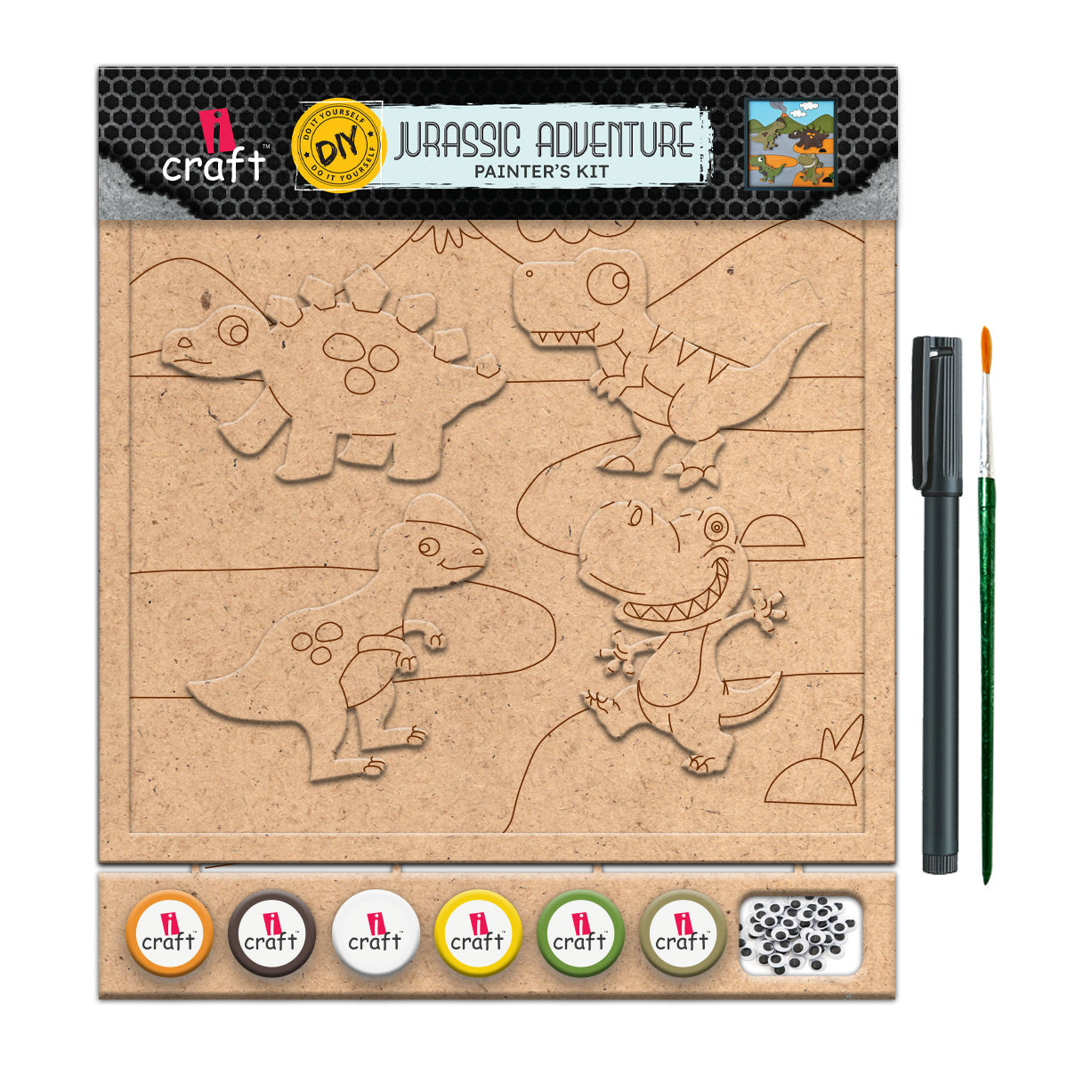 iCraft Jurassic Adventure Painter's Kit - PK08 for Kids iCraft