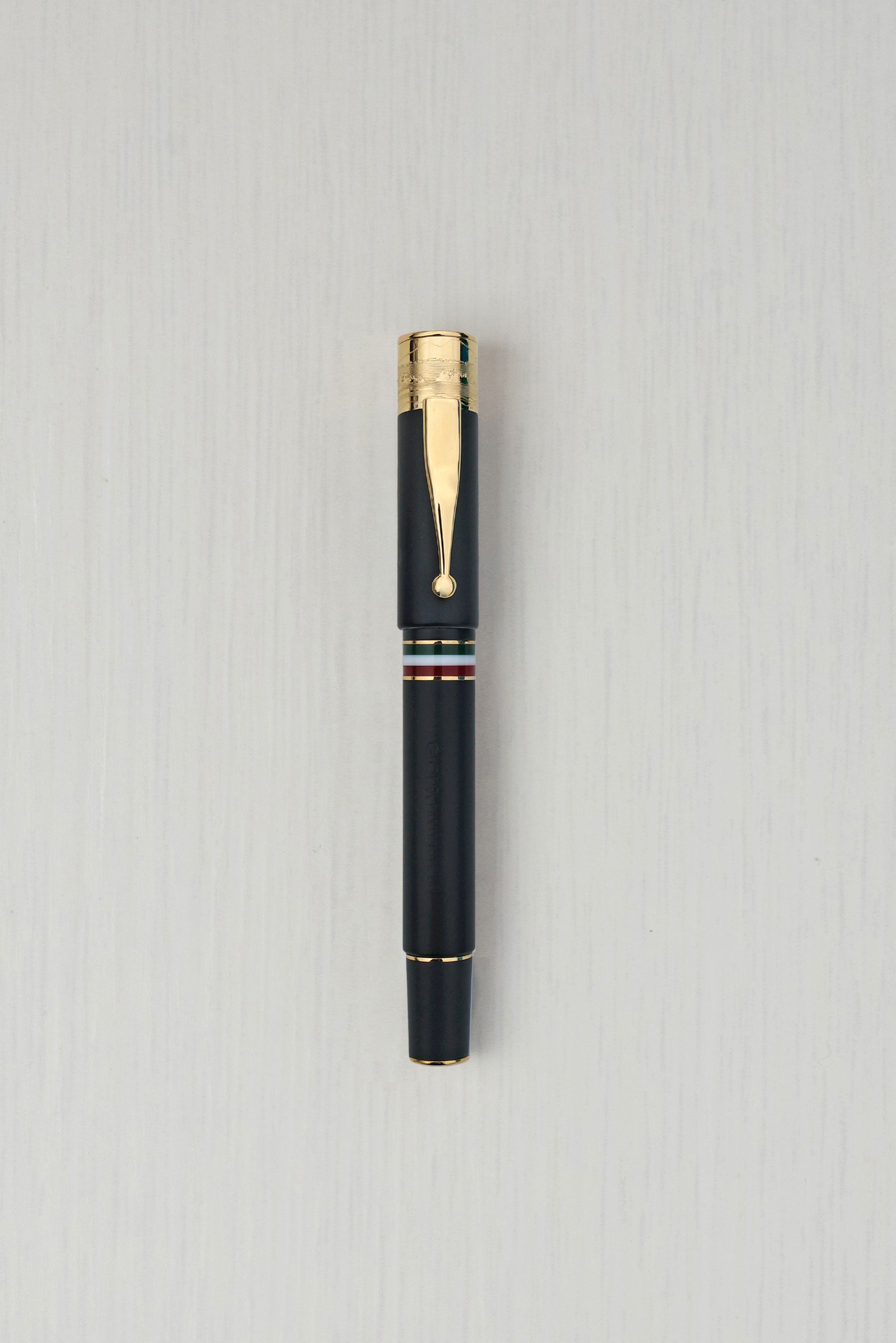 Gioia | Fountain Pen & Rollerball Pen | Partenope | Black Sand | Gold Trims Gioia