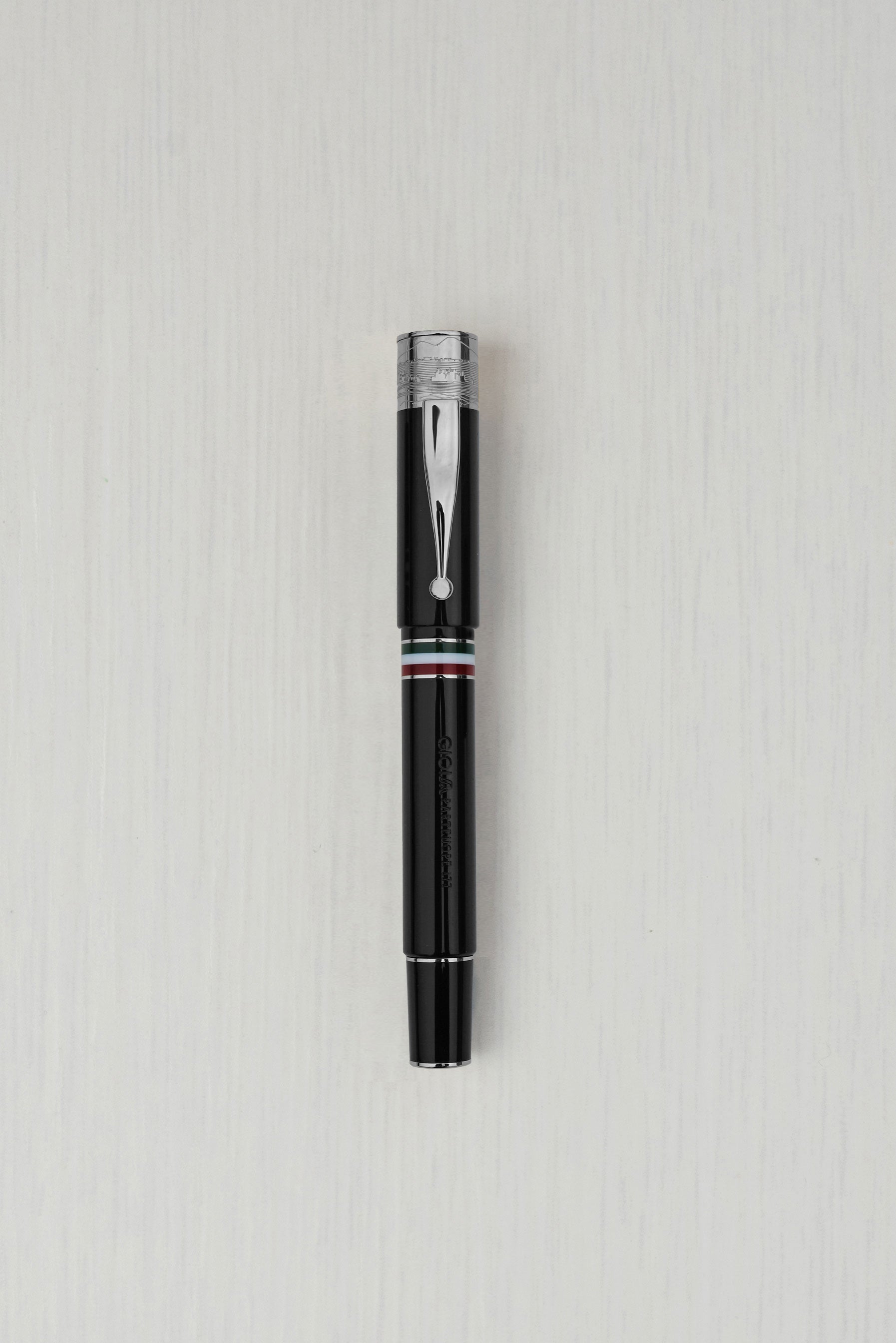 Gioia | Fountain Pen & Rollerball Pen | Partenope | Black | Ruthenium Trims Gioia