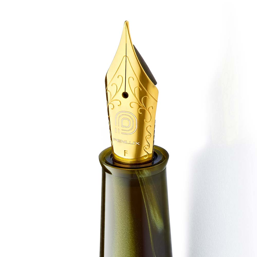 Penlux | Masterpiece Delgado | Fountain Pen | Moss Body | Green | Piston Filling Penlux