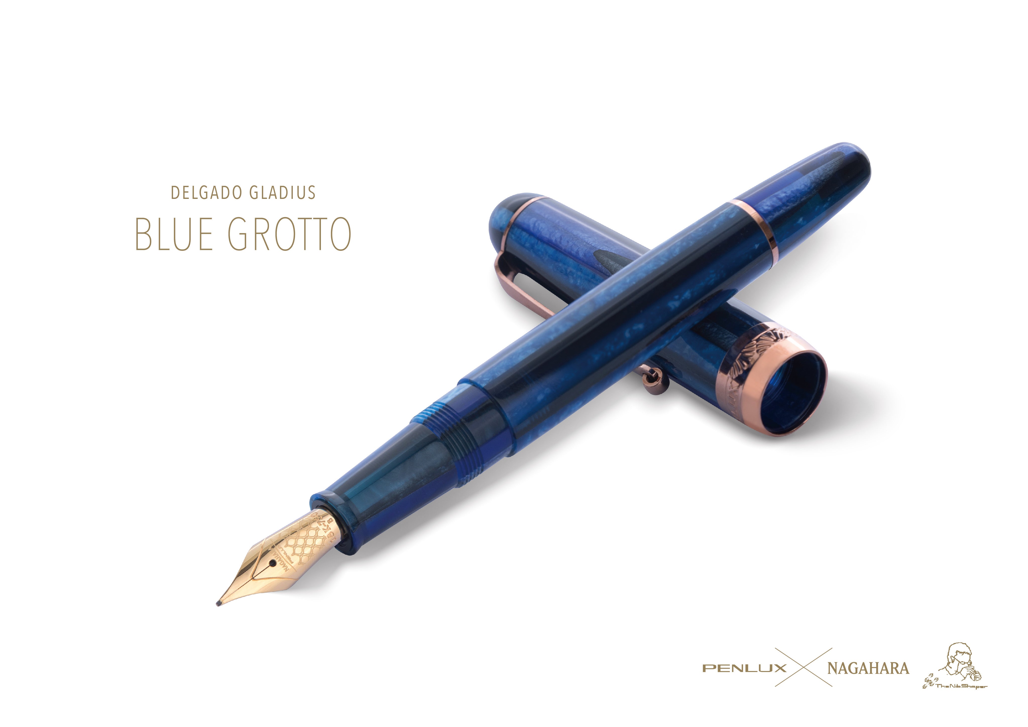 Penlux | Fountain Pen | Delgado Glad Us | Blue Grotto Penlux