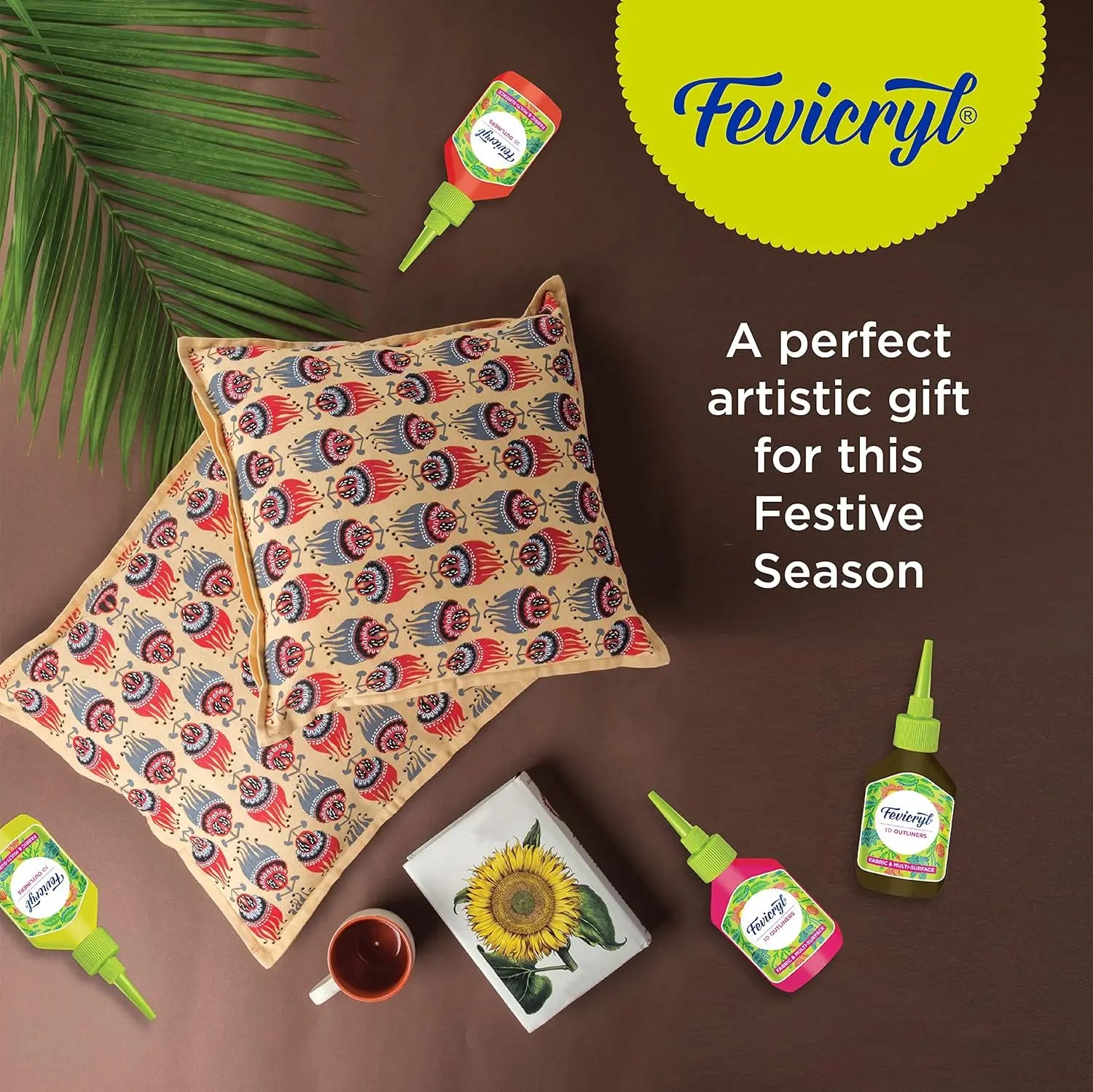 Pidilite Fevicryl 3D Outliners Fabric & Multi-Surface - Set of 5 Shades Pidilite