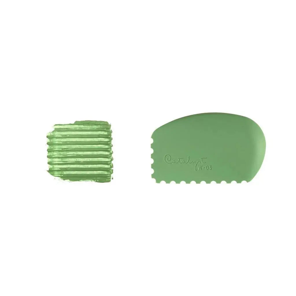 Princeton Catalyst Silicone Green wedge Tool Canvazo