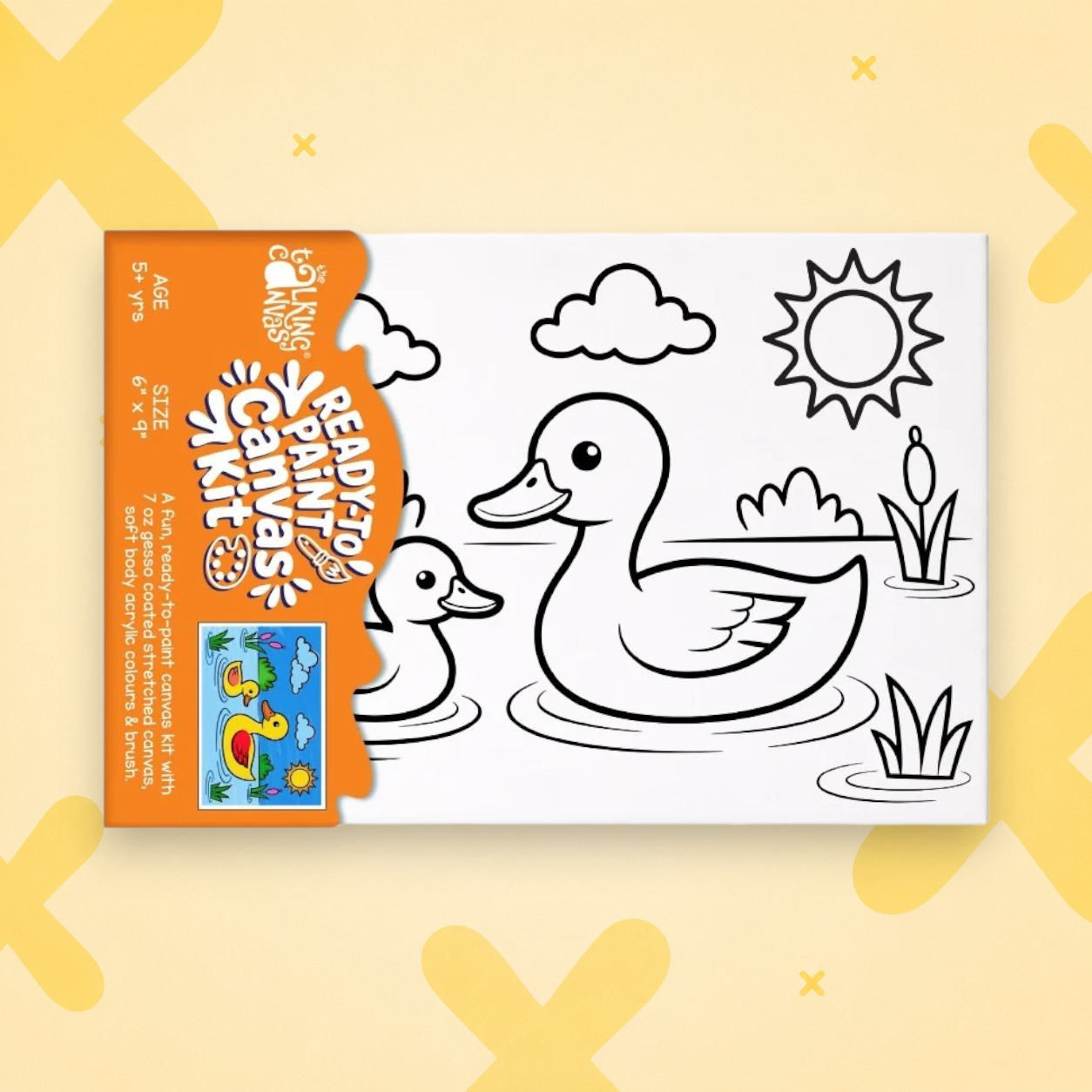 Ready to Paint Canvas Kit for Kids 6x9 Inch - Duck - Ready to Paint Canvas Art Kit website main 9