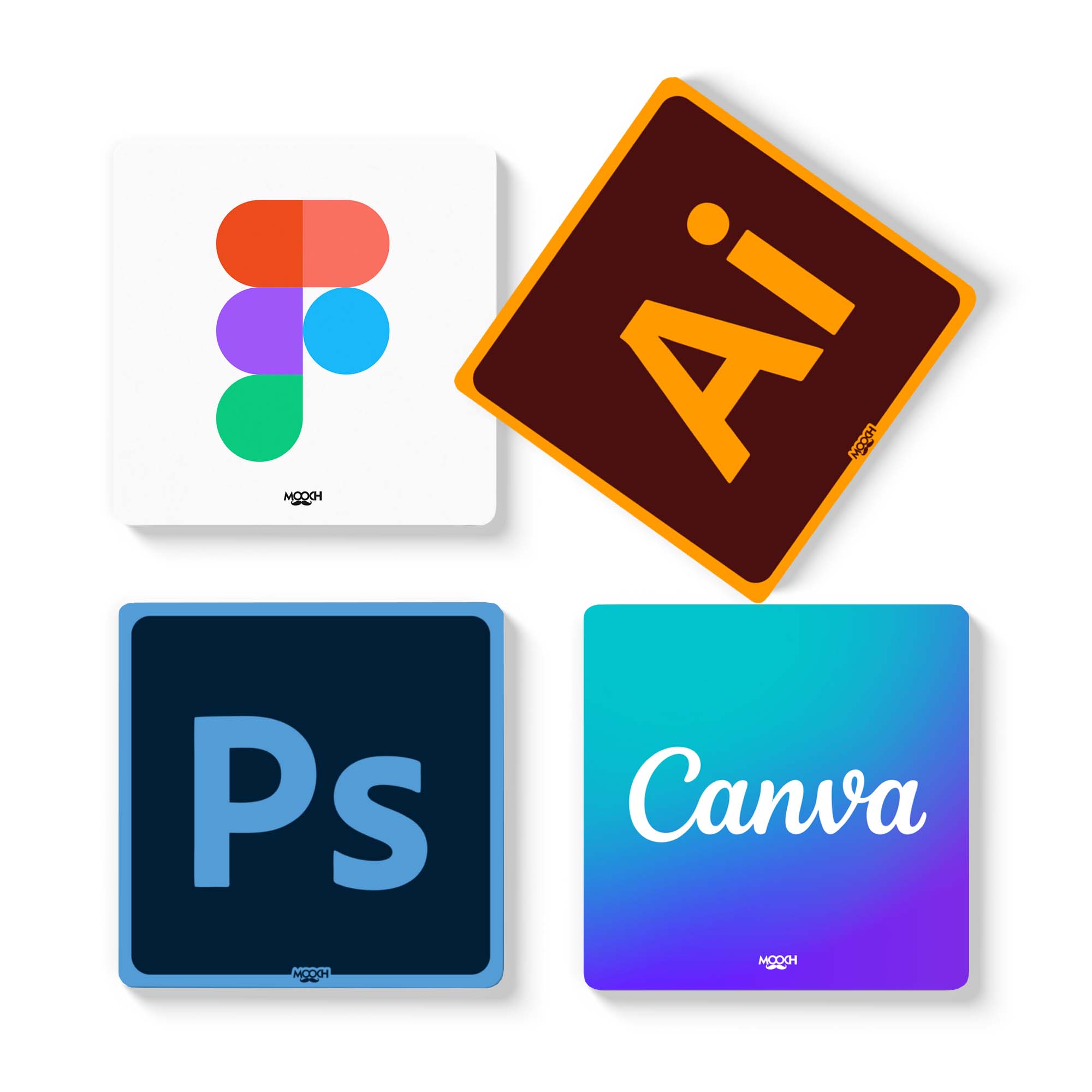 Mooch Magnetic Coaster - Software - Set Of 4