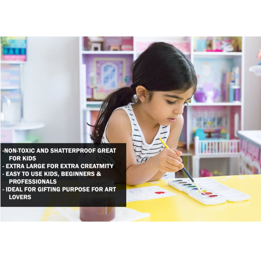 Kabeer Art 16 Well Rectangle Plastic Painting Palette -