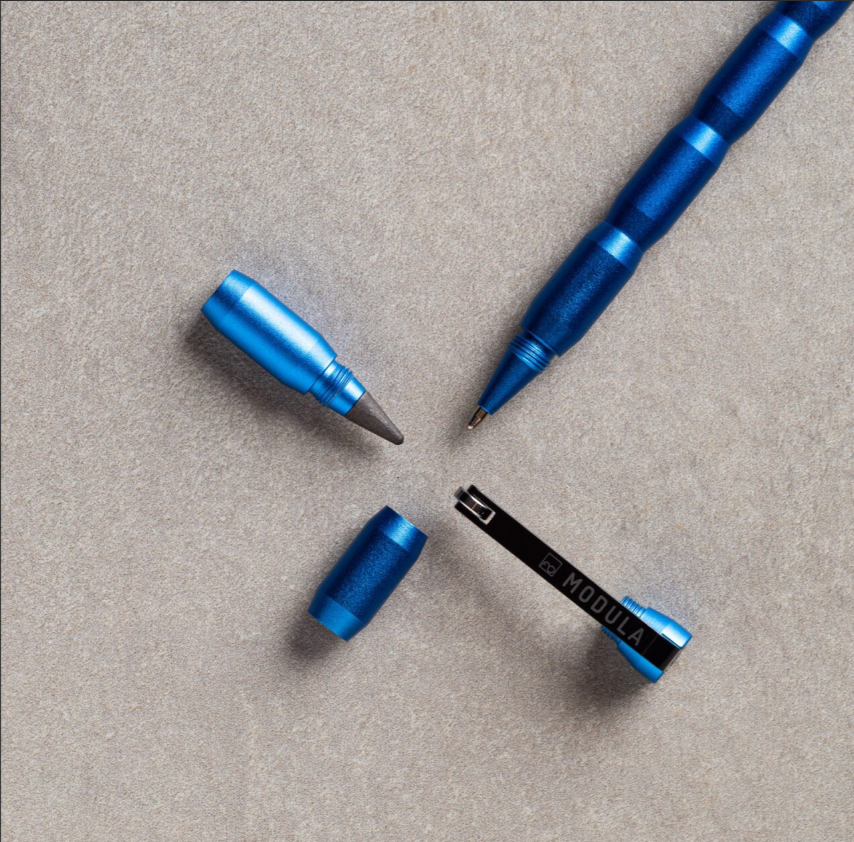 Pininfarina | Forever Modula | Aluminum | GrafeeX Tip Pencil & Ballpoint Pen | Blue Pininfarina