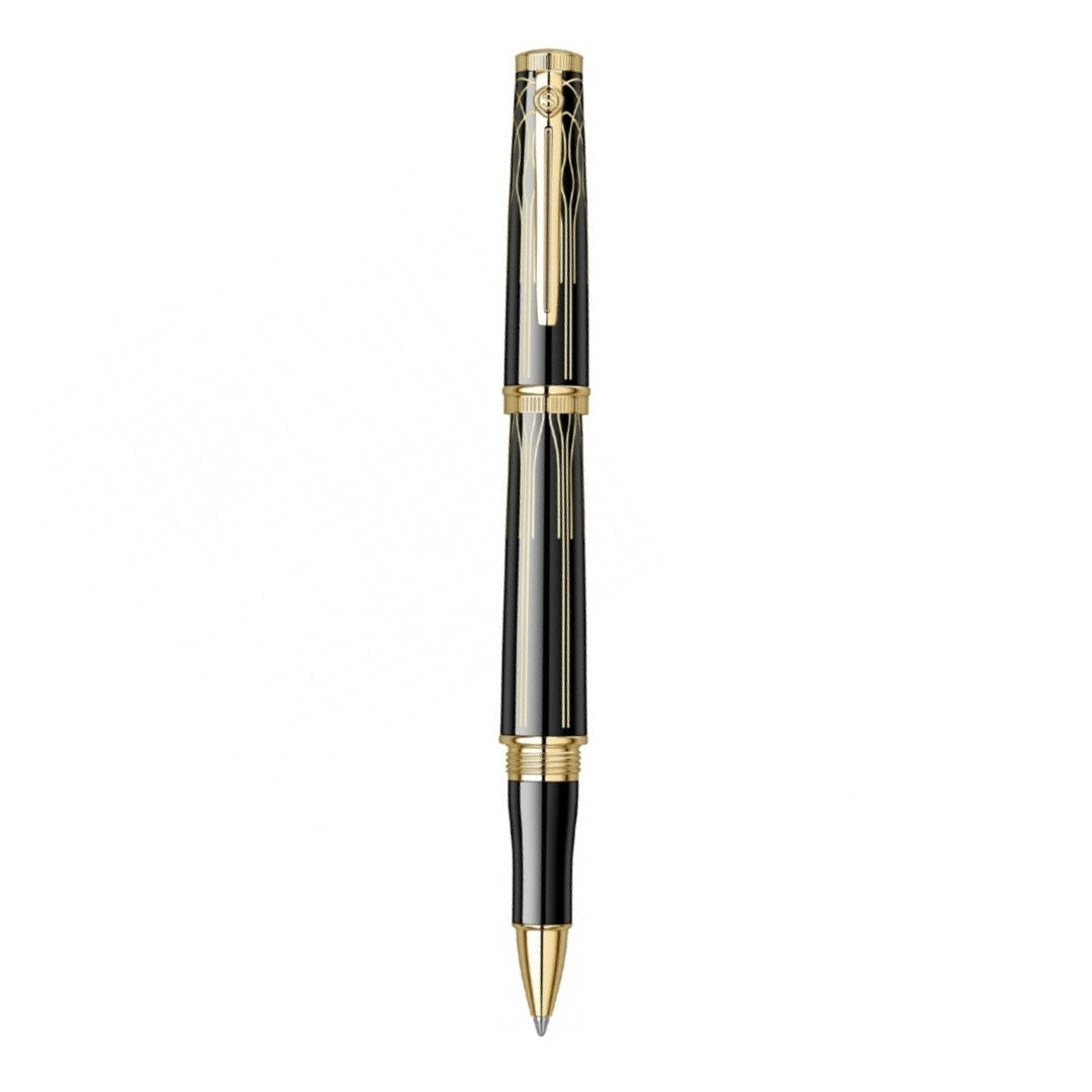Scrikss | Heritage | Glossy Black | Roller ball Pen | 23k Gold Plated | 1.0mm Scrikss