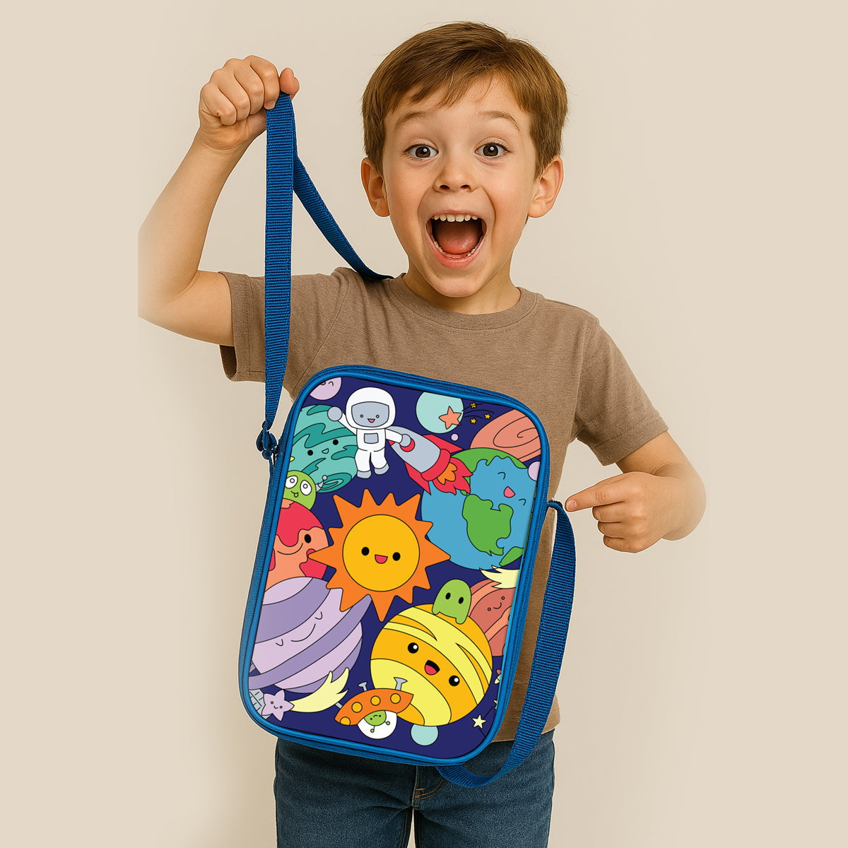 iCraft SPACE Sling Bag DIY Kit for Kids - Paint & Carry iCraft