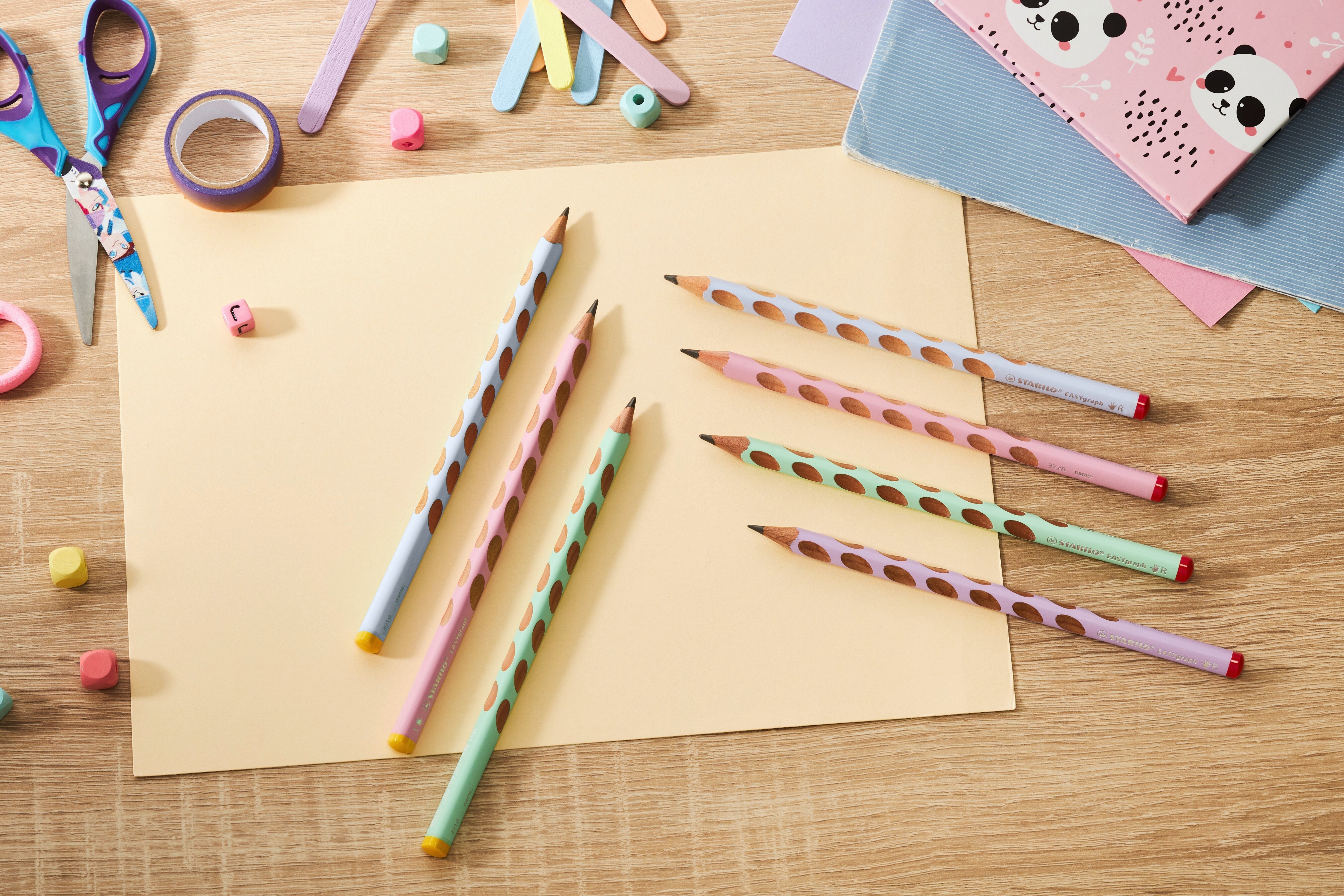 Stabilo Easygraph Pencil Pastel Hb Pink Right Handed - Pack Of 2 Stabilo