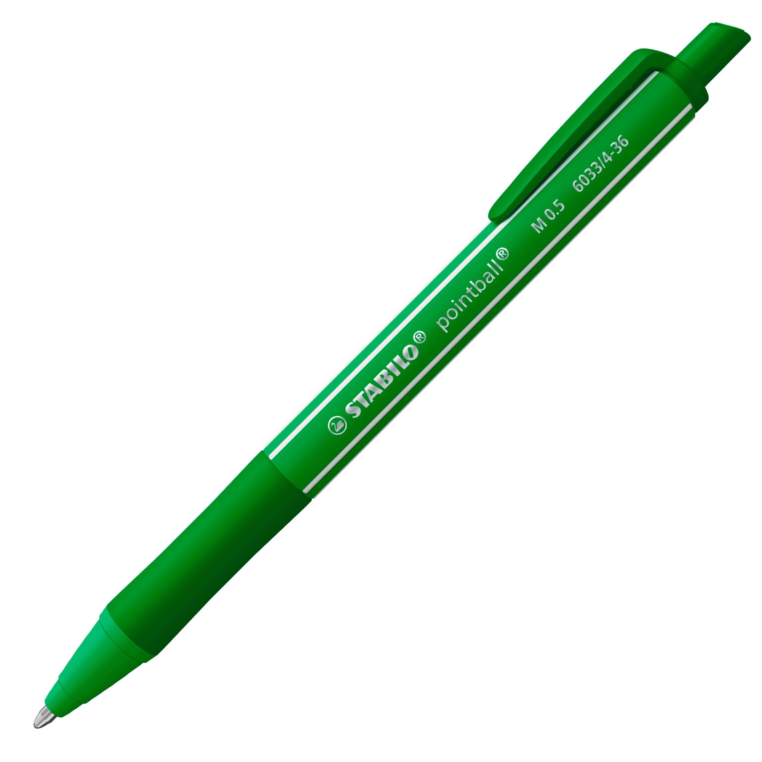 Stabilo Pointball Colorful - Mint Green Ballpoint Pen - Pack Of 10 Stabilo